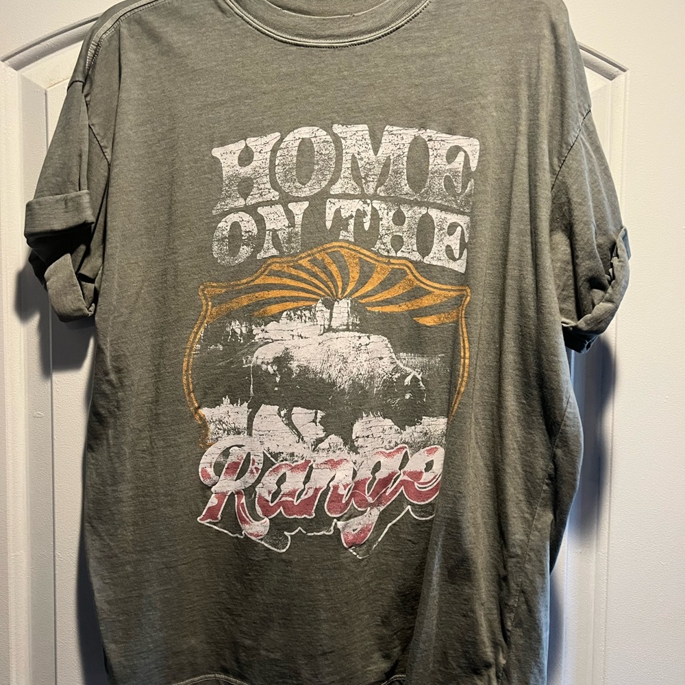 Green 'Home on the Range' Graphic T-Shirt